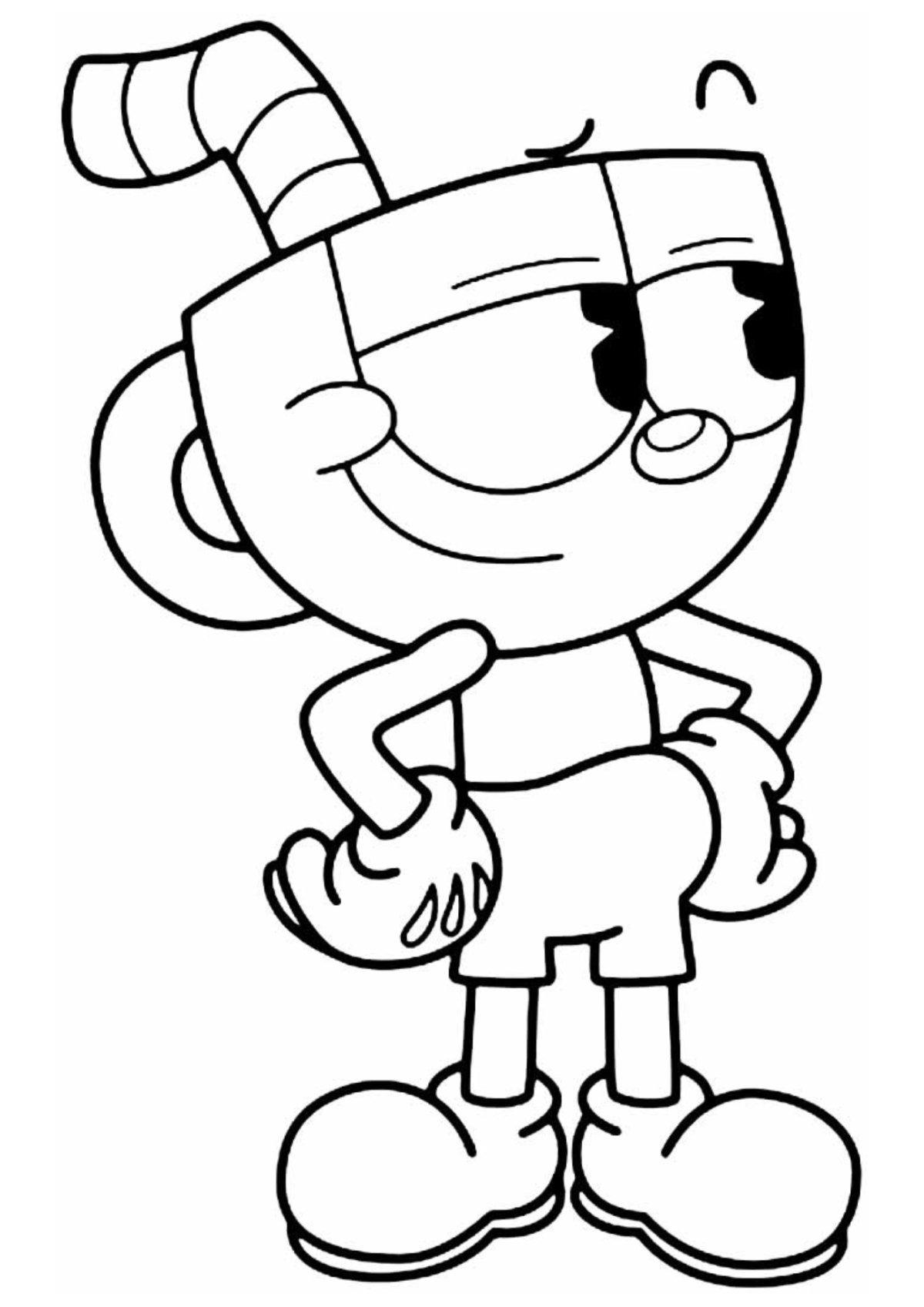Desenho para Colorir Cuphead