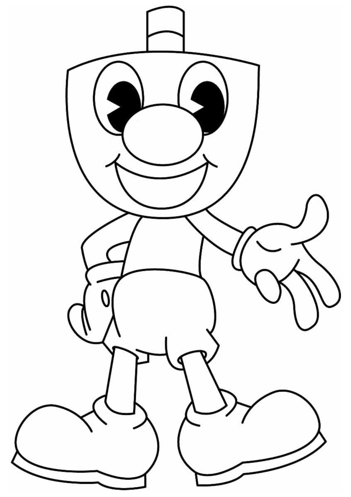 Desenho para Colorir Cuphead