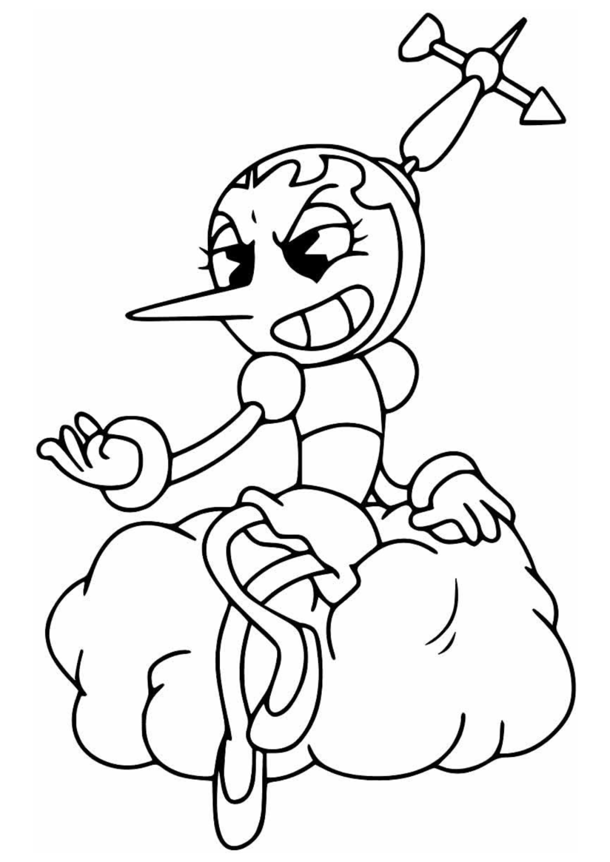 Desenho para Colorir Cuphead
