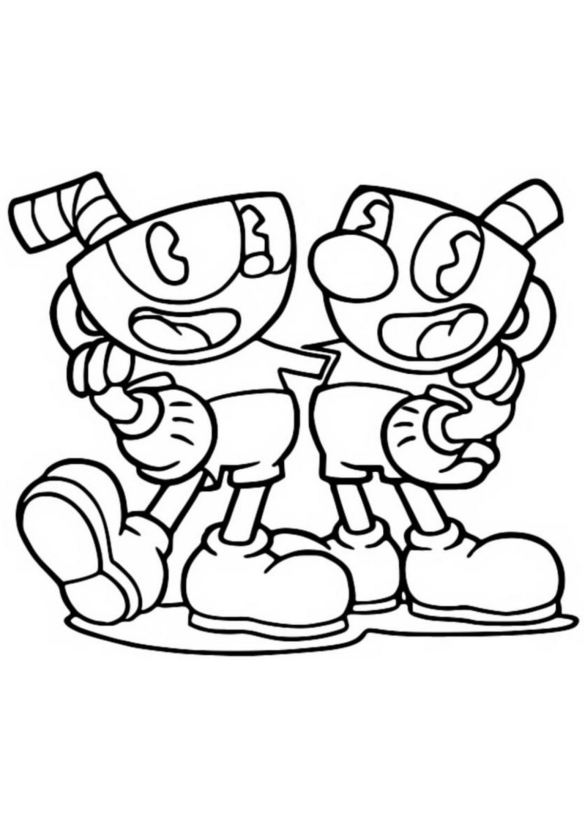 Desenho para Colorir Cuphead