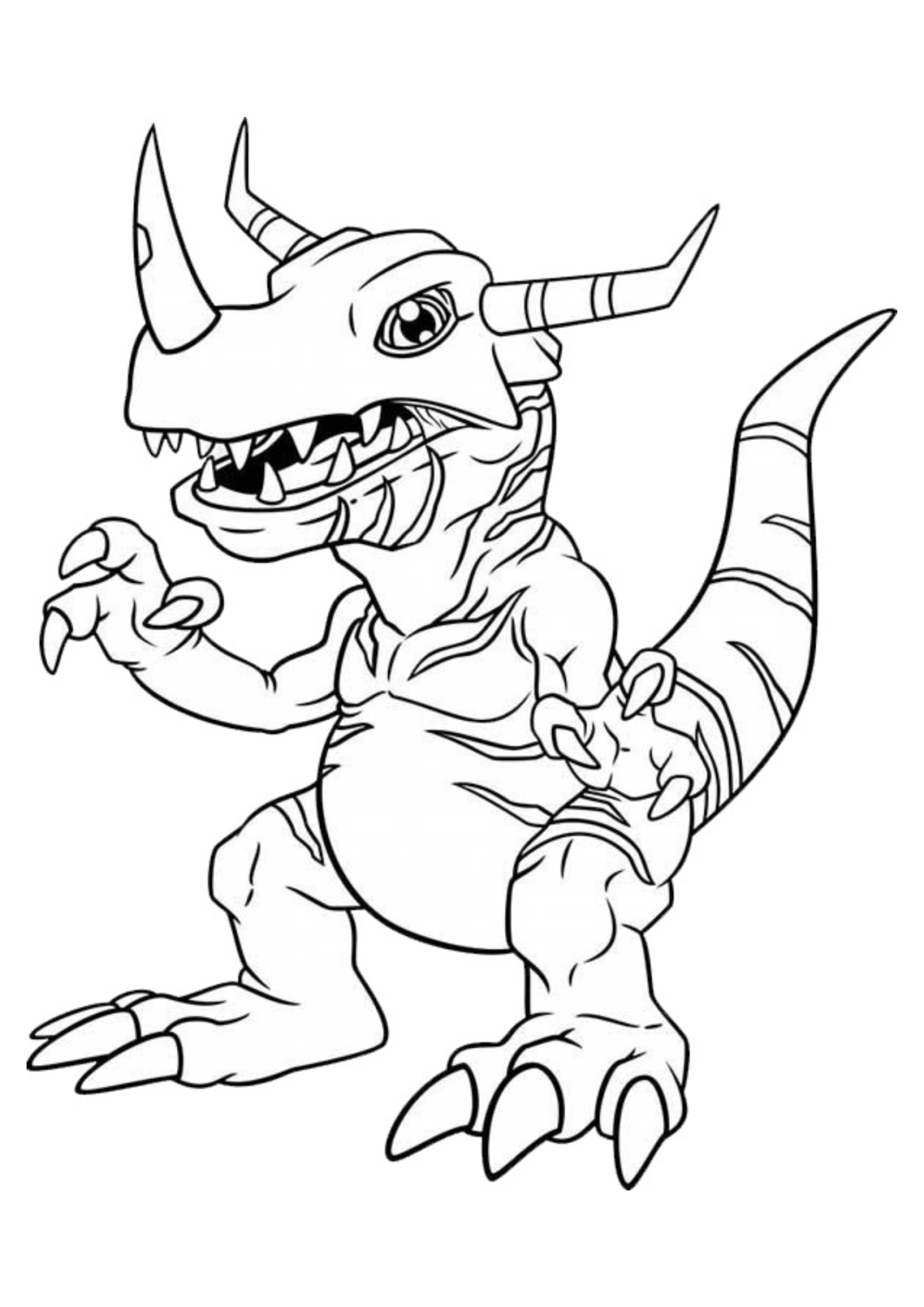 Desenho para Colorir Digimon