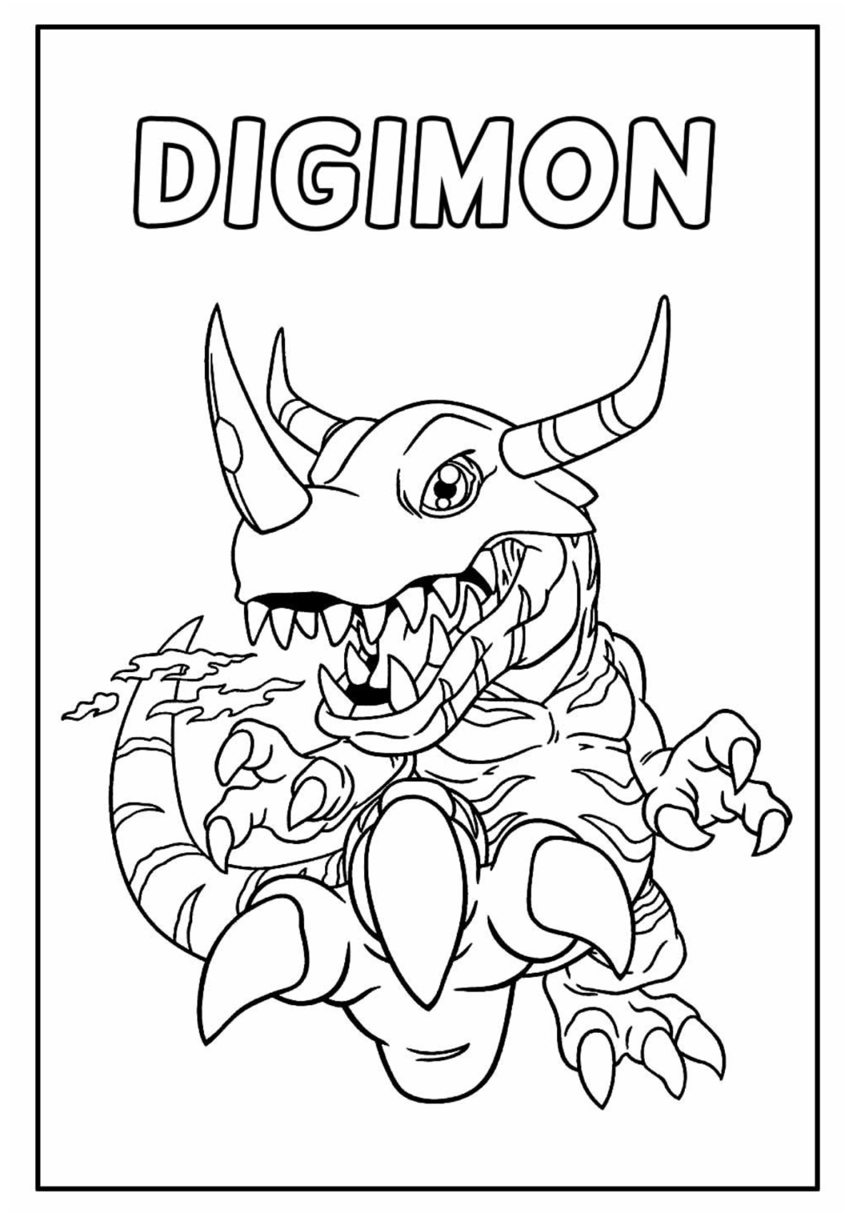 Desenho para Colorir Digimon