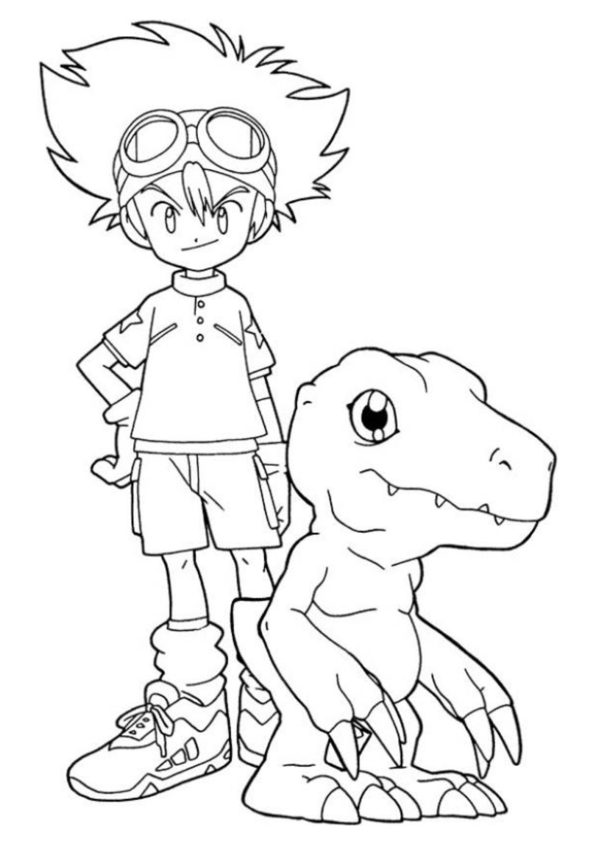 Desenho para Colorir Digimon