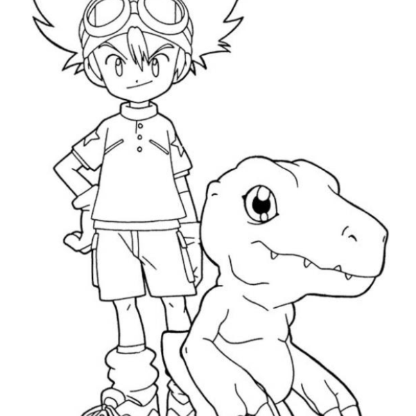 Desenho para Colorir Digimon
