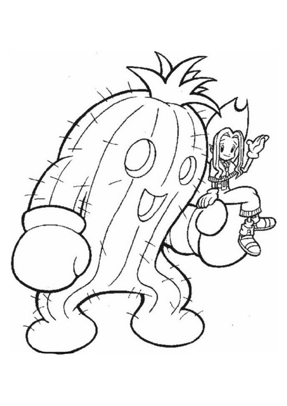 Desenho para Colorir Digimon
