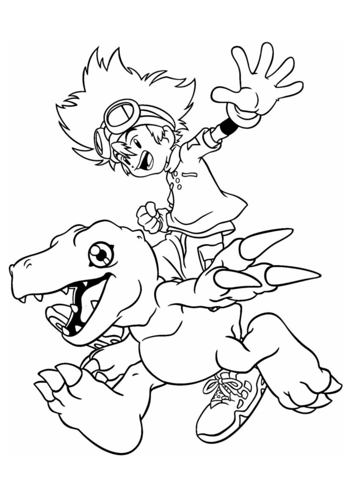 Desenho para Colorir Digimon