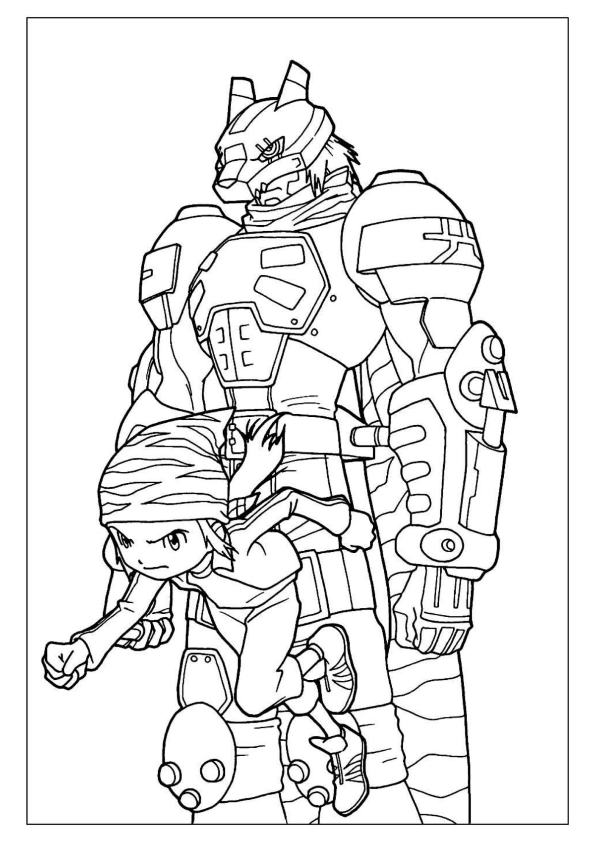 Desenho para Colorir Digimon