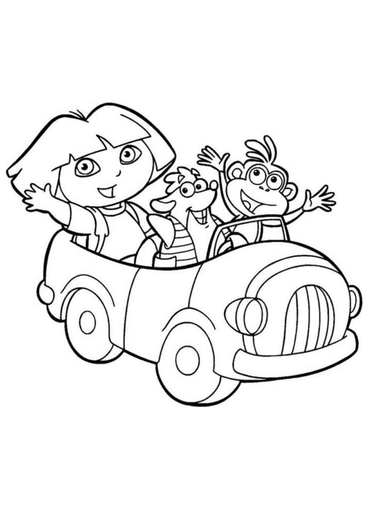 Desenho para Colorir Dora, a Aventureira
