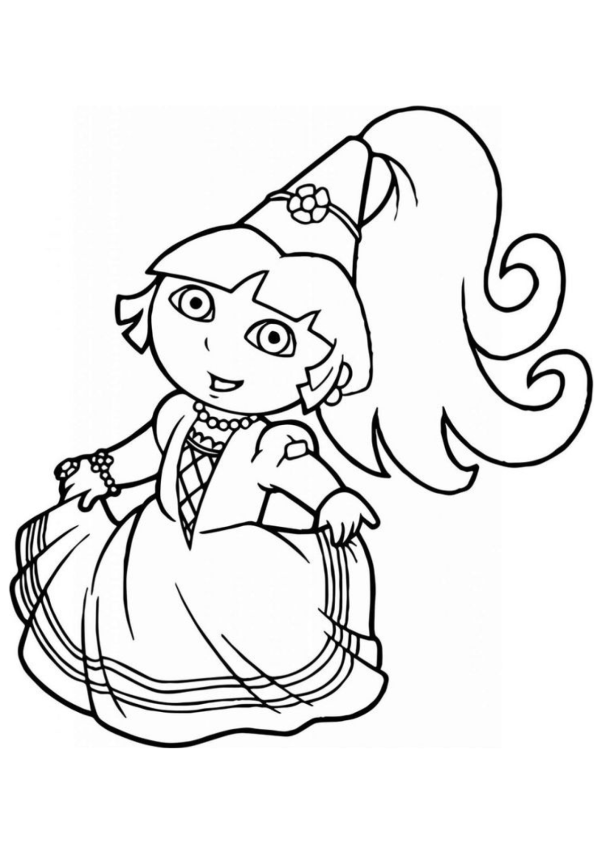 Desenho para Colorir Dora, a Aventureira
