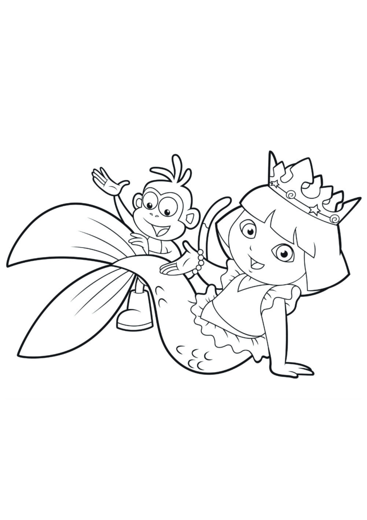 Desenho para Colorir Dora, a Aventureira