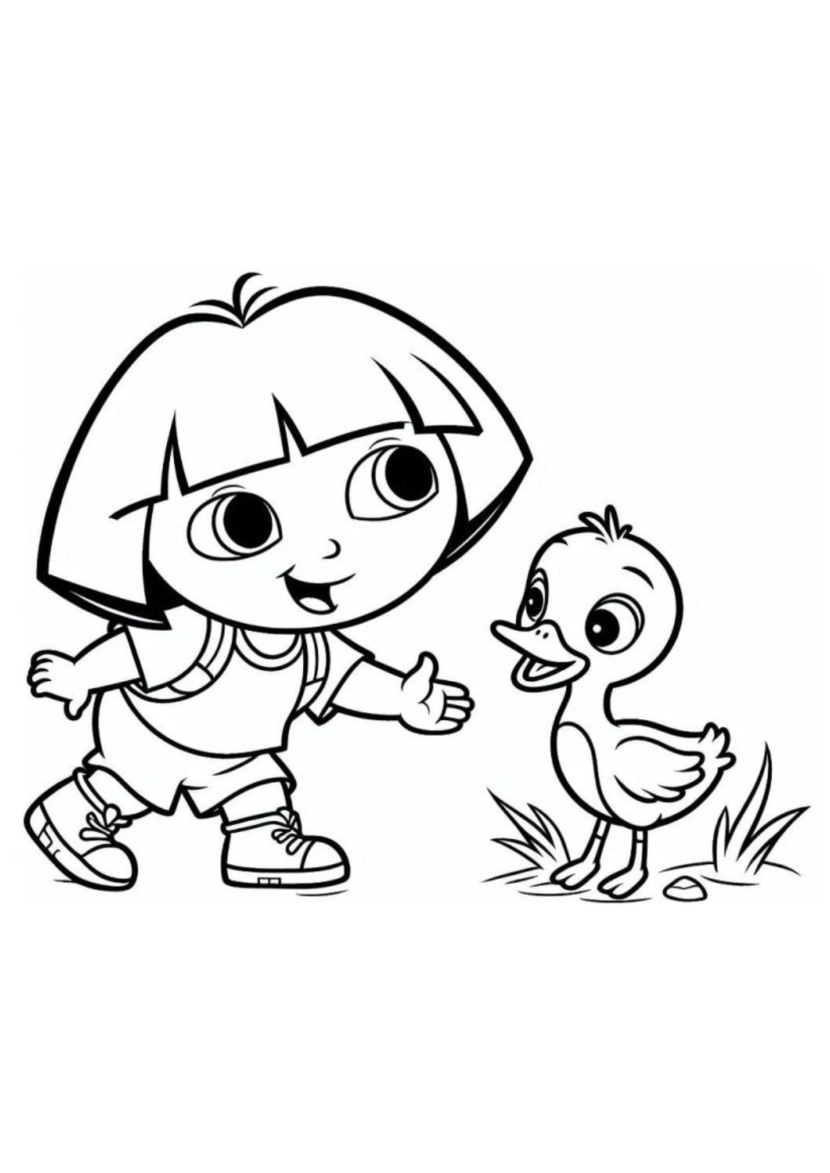 Desenho para Colorir Dora, a Aventureira