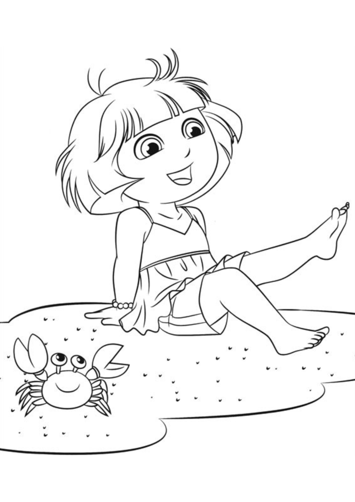Desenho para Colorir Dora, a Aventureira