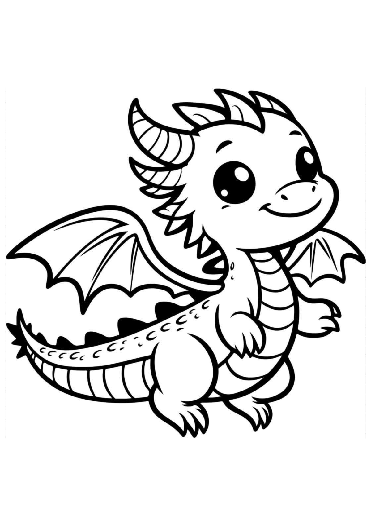Desenho para Colorir Dragão