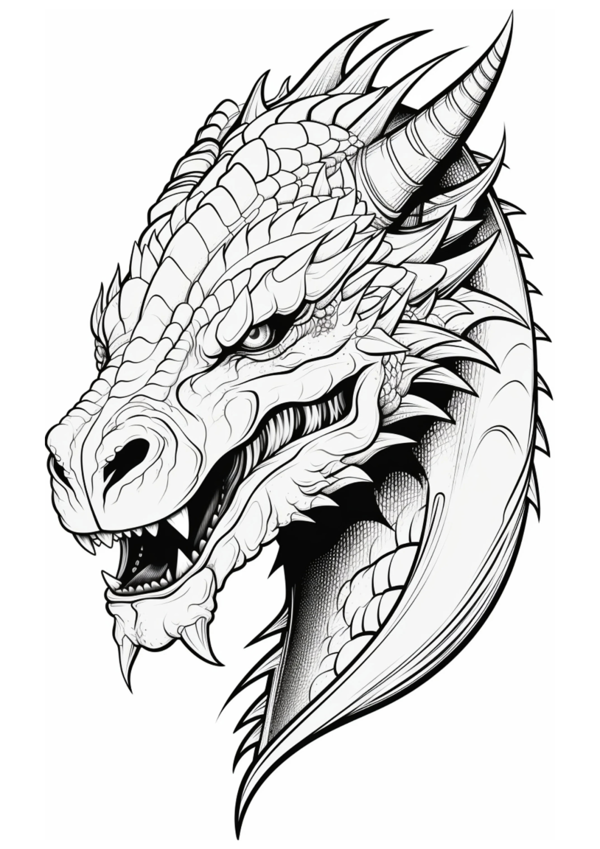 Desenho para Colorir Dragão