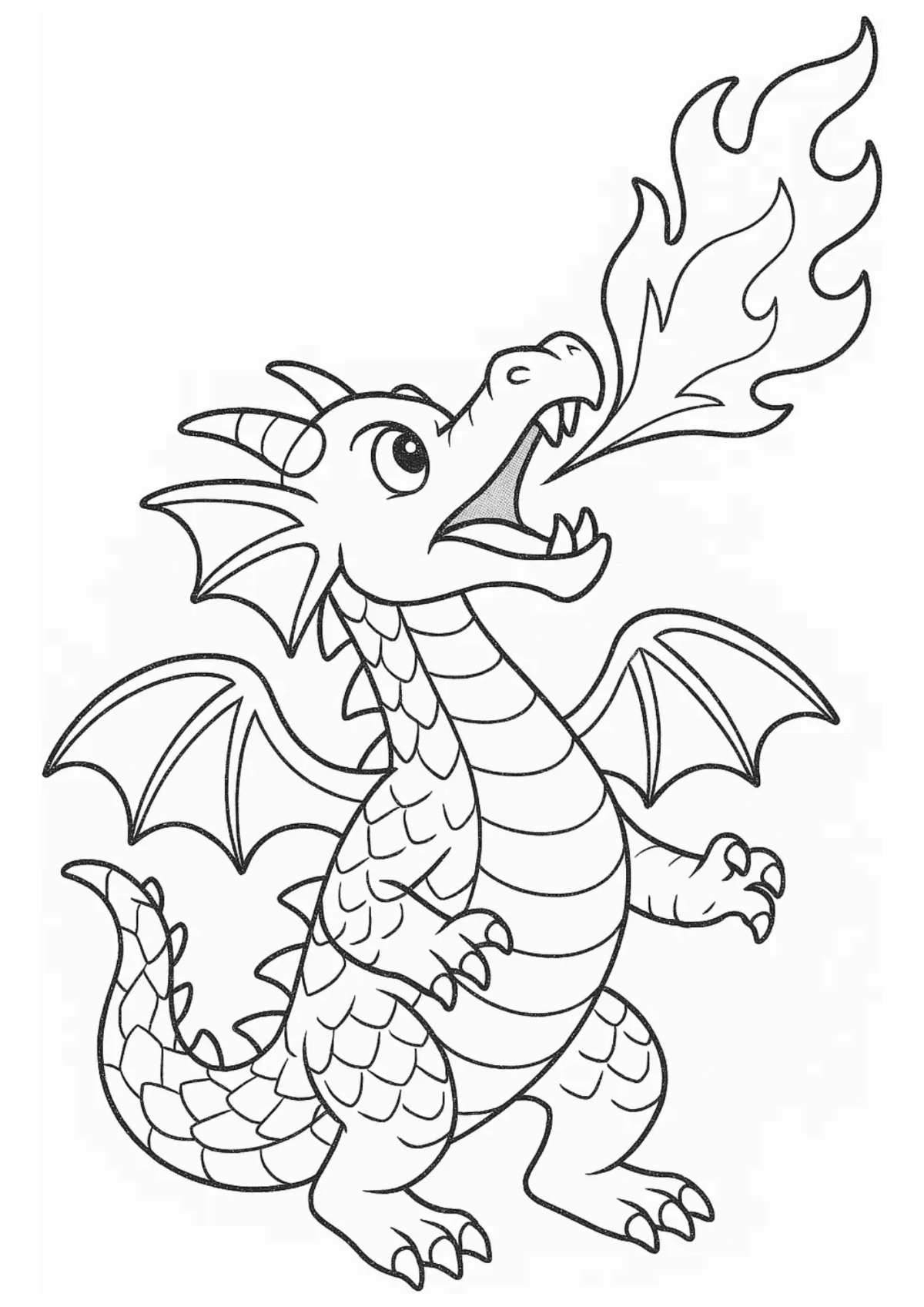 Desenho para Colorir Dragão