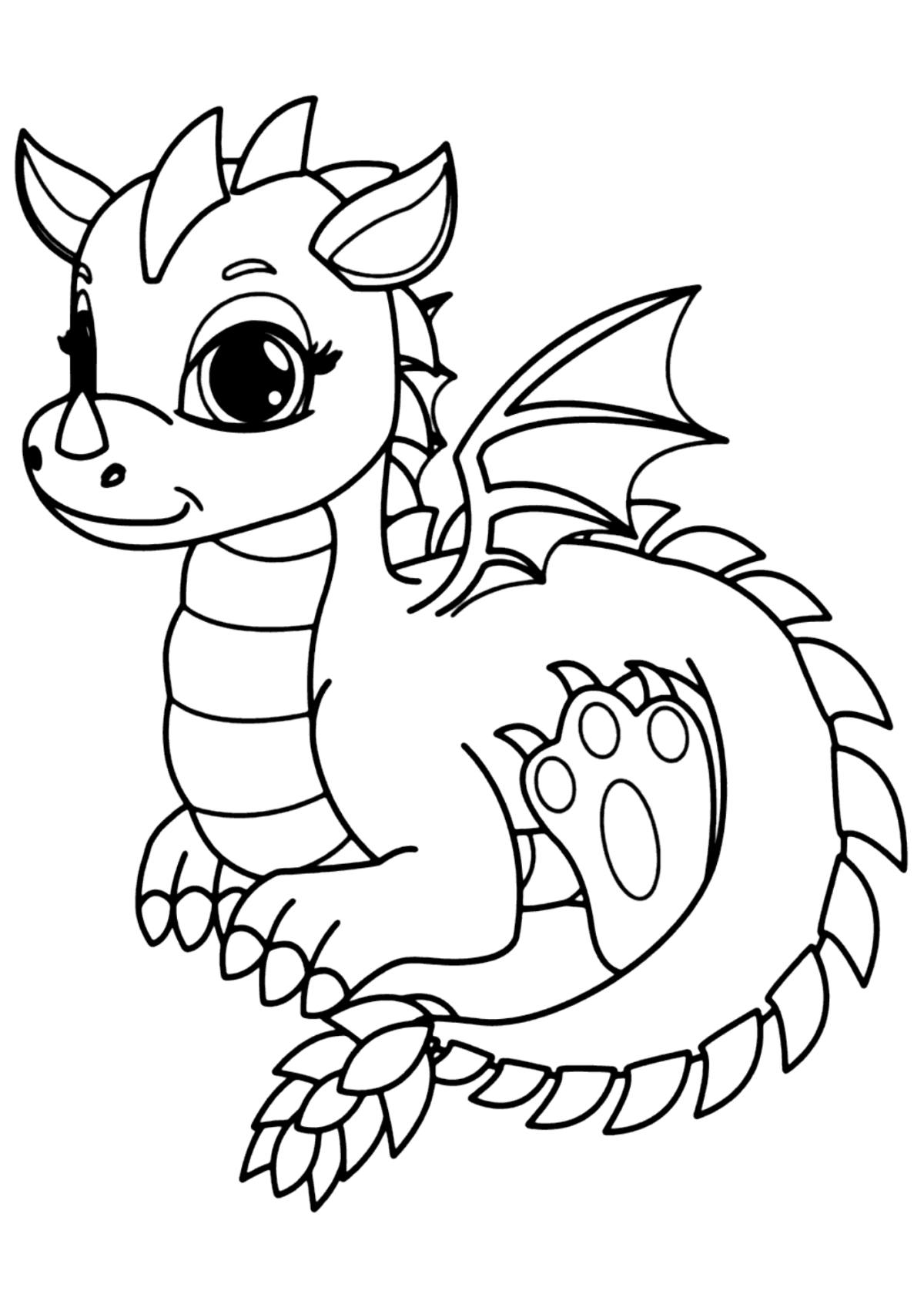 Desenho para Colorir Dragão