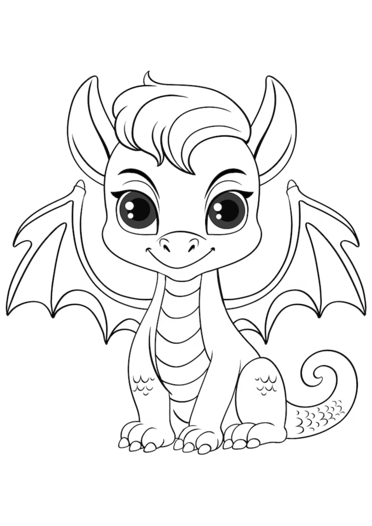 Desenho para Colorir Dragão