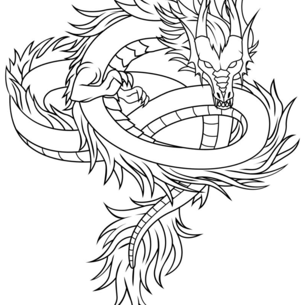 Desenho para Colorir Dragão