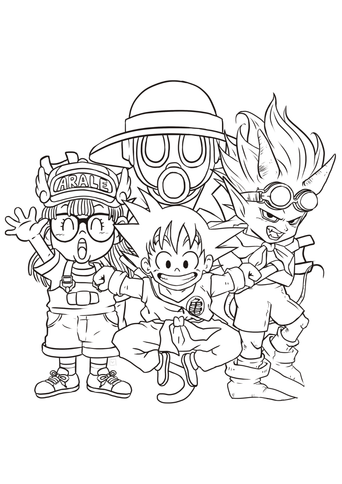 Desenho para Colorir Dragon Ball