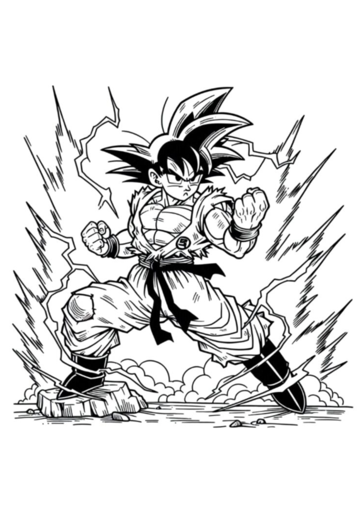 Desenho para Colorir Dragon Ball