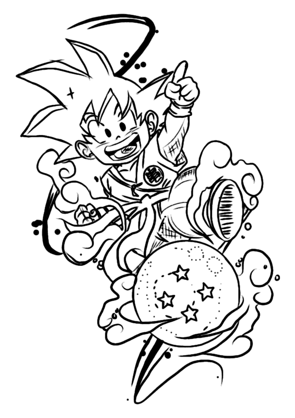 Desenho para Colorir Dragon Ball