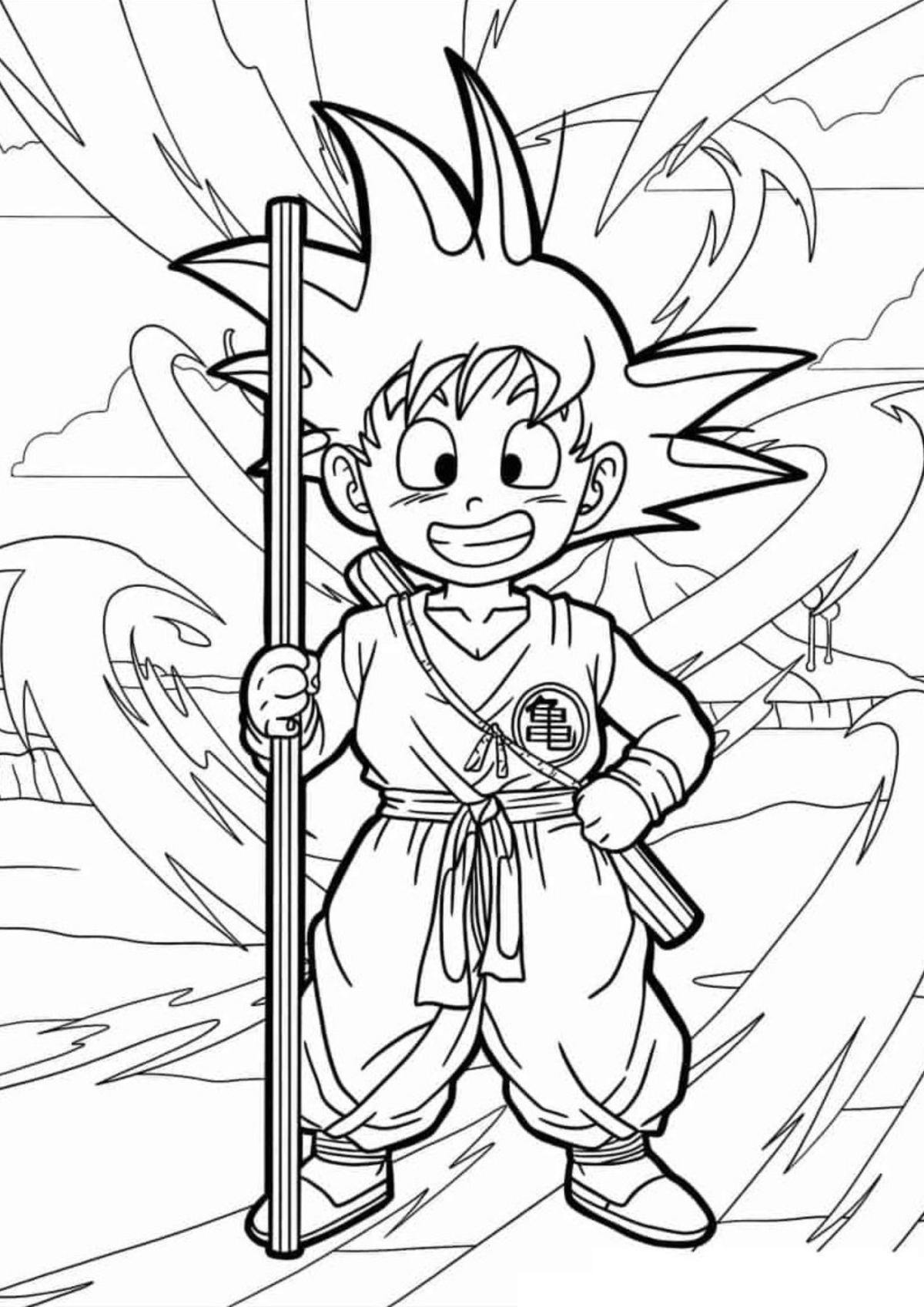 Desenho para Colorir Dragon Ball