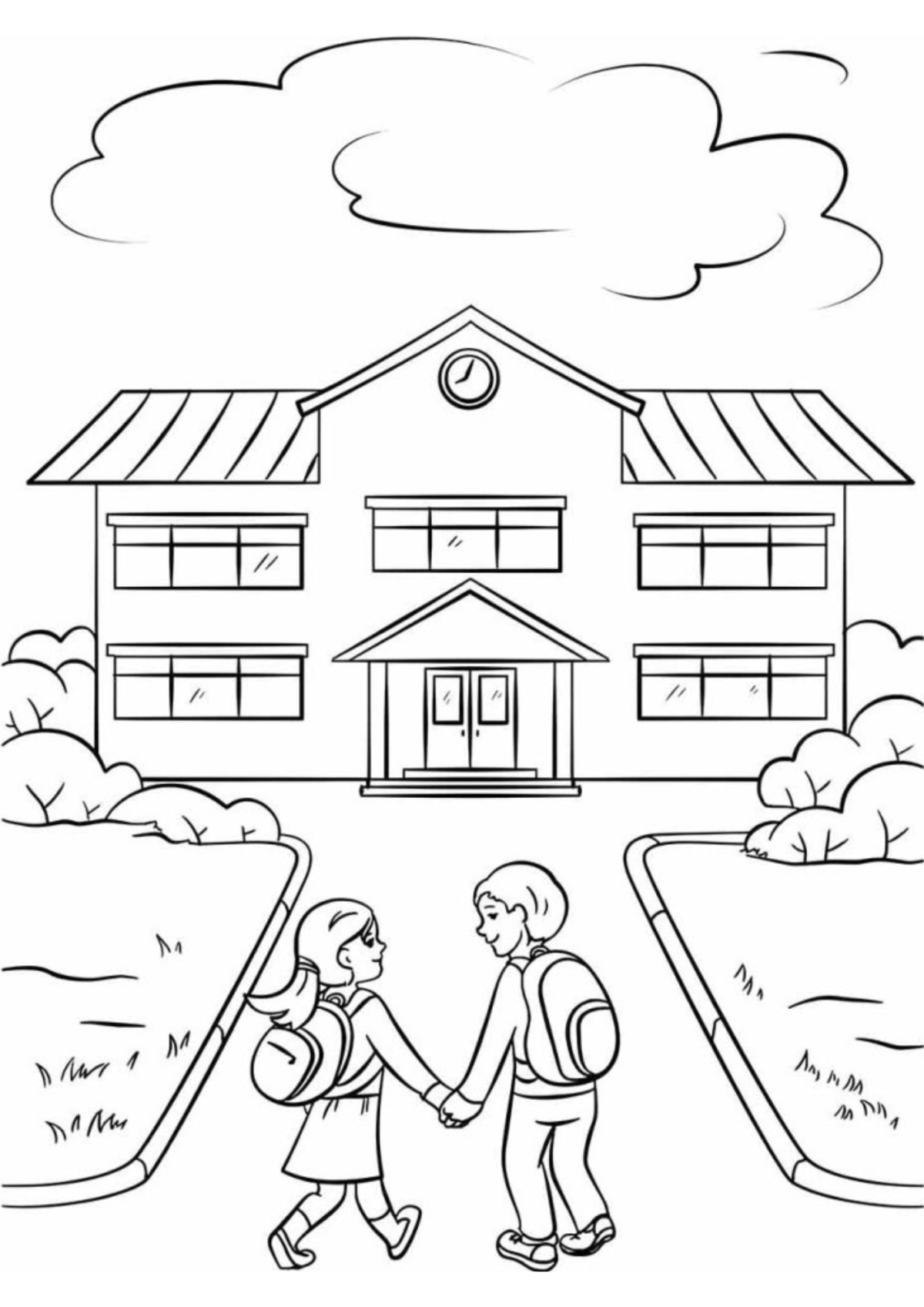 Desenho para Colorir Escola