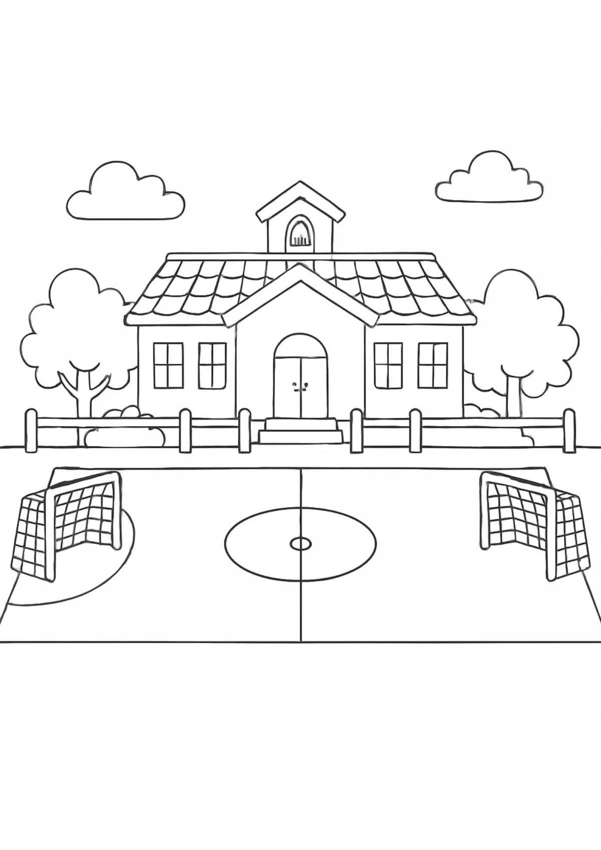 Desenho para Colorir Escola