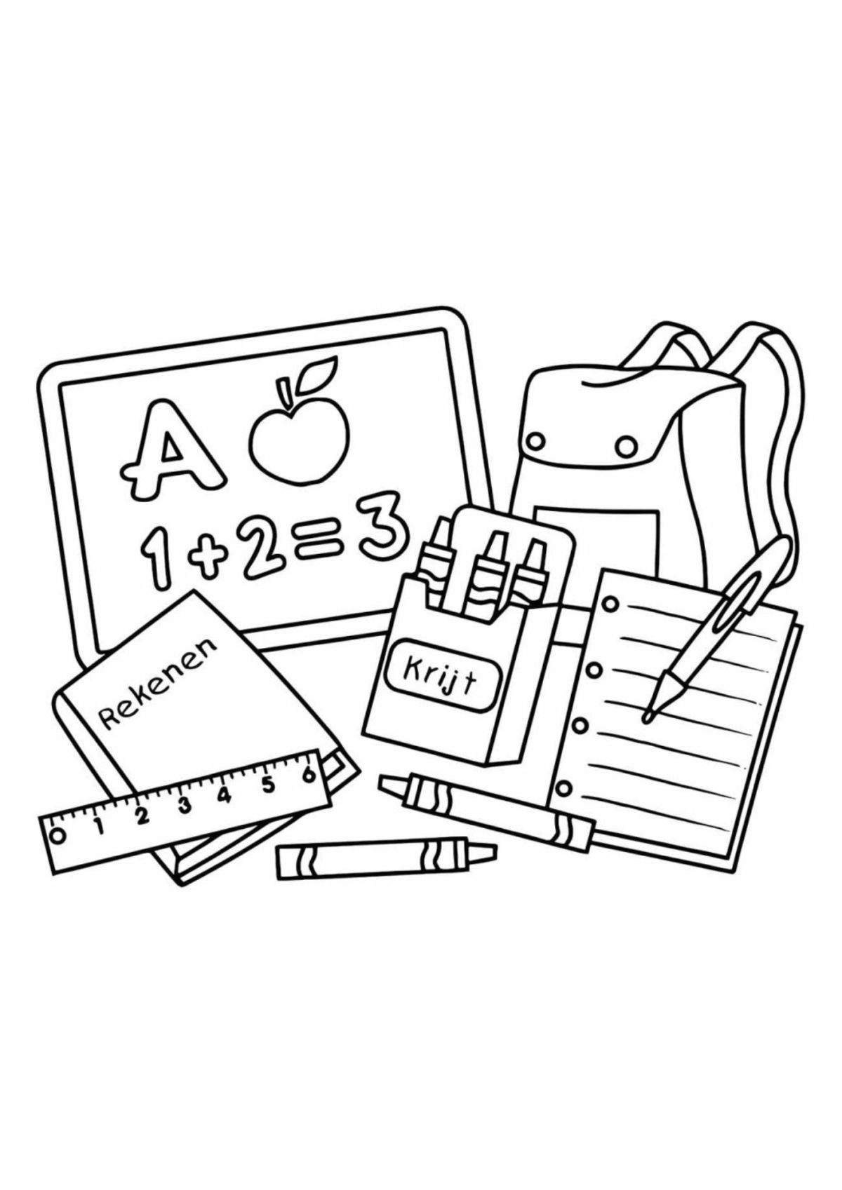 Desenho para Colorir Escola