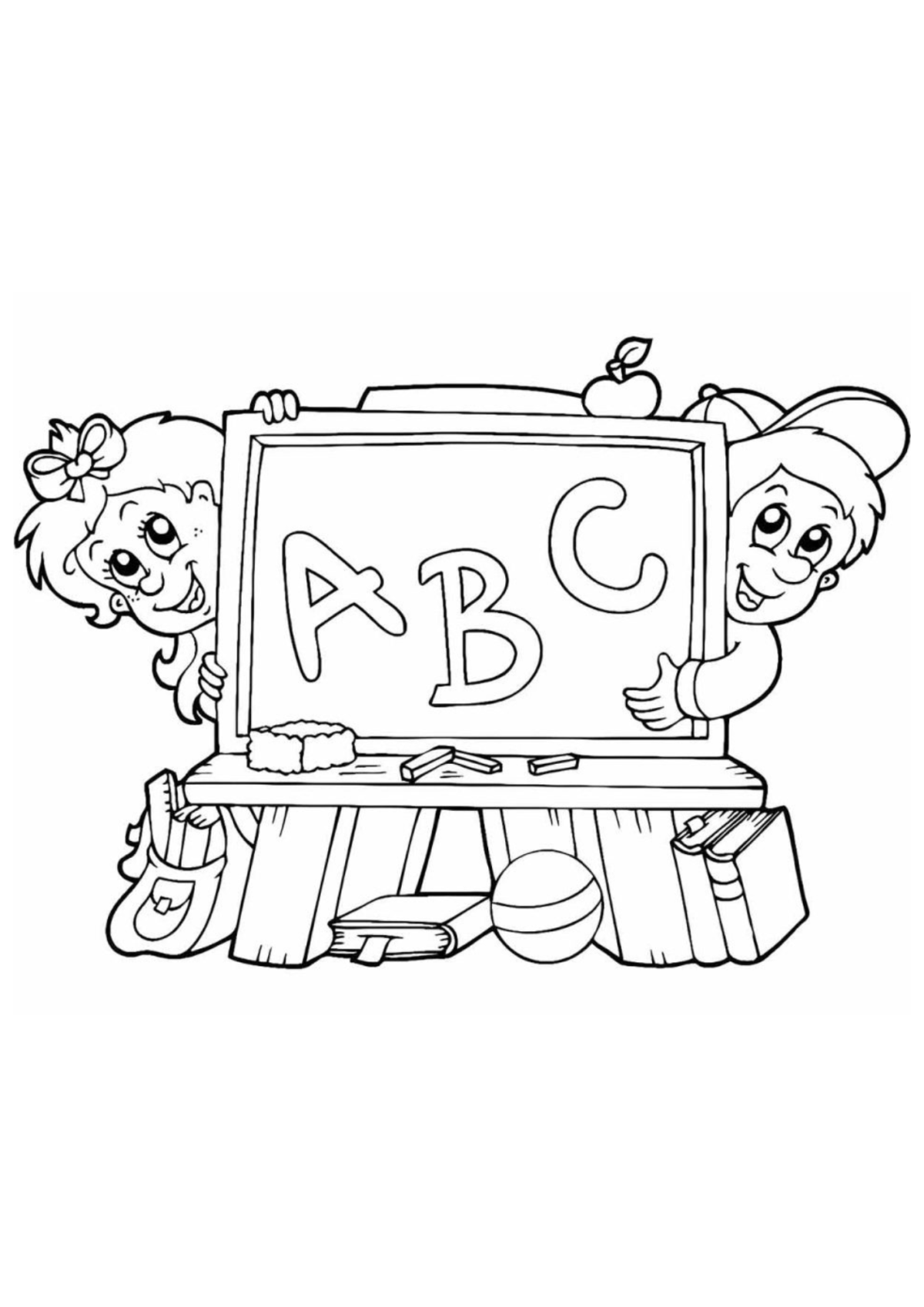 Desenho para Colorir Escola