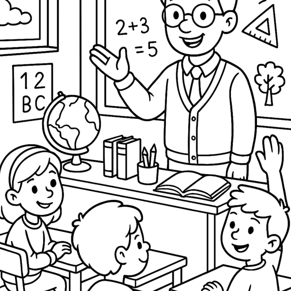 Desenho para Colorir Escola