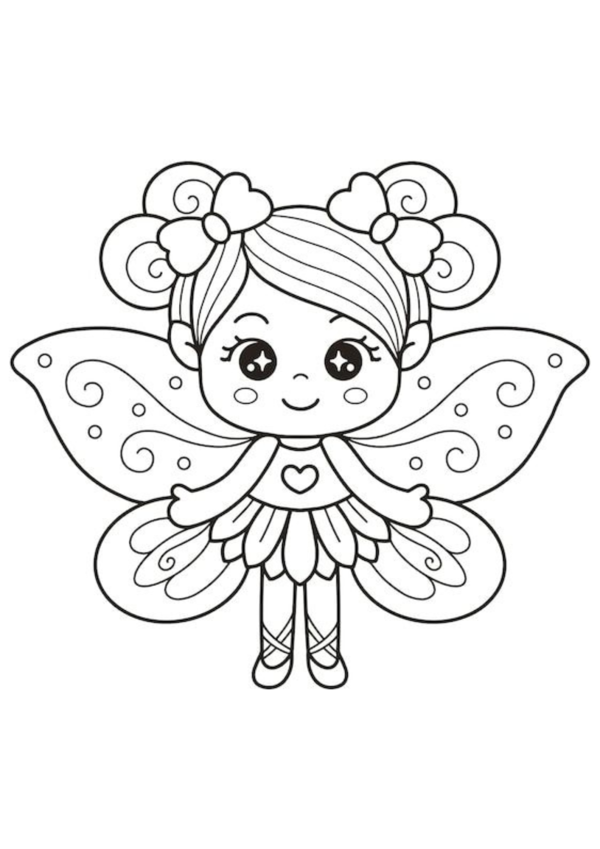 Desenho para Colorir Fada