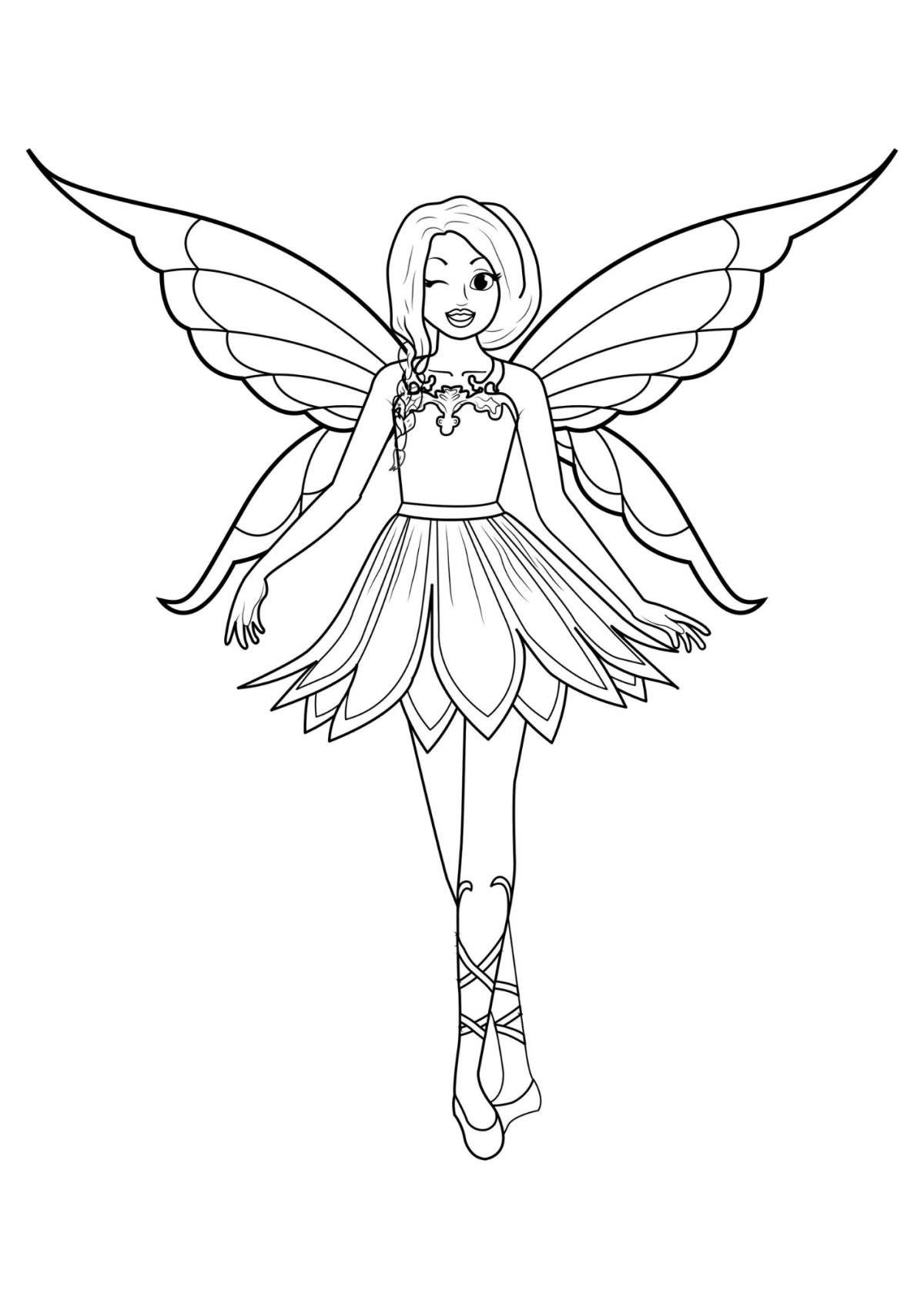 Desenho para Colorir Fada