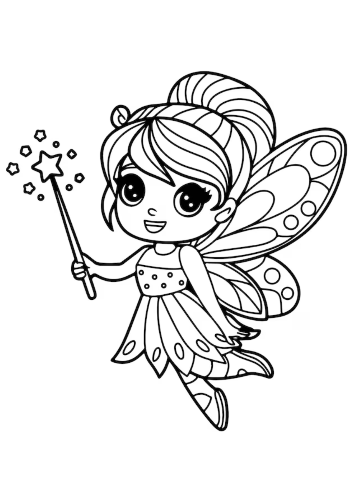 Desenho para Colorir Fada