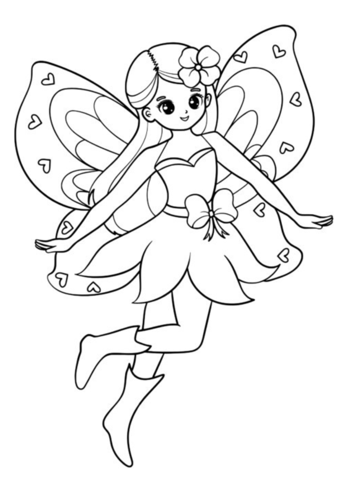 Desenho para Colorir Fada