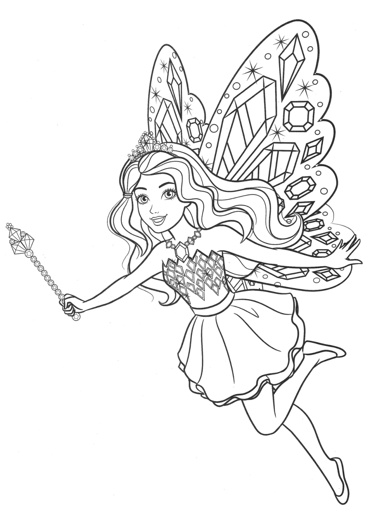 Desenho para Colorir Fada