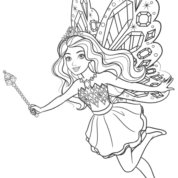 Desenho para Colorir Fada