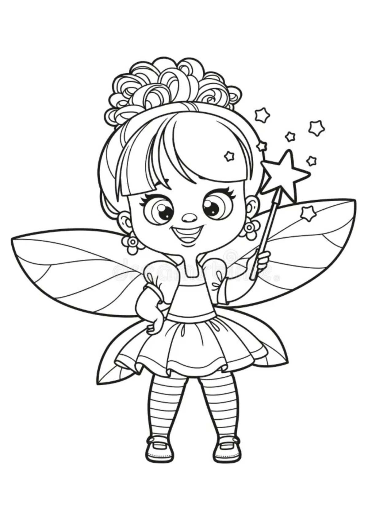 Desenho para Colorir Fada