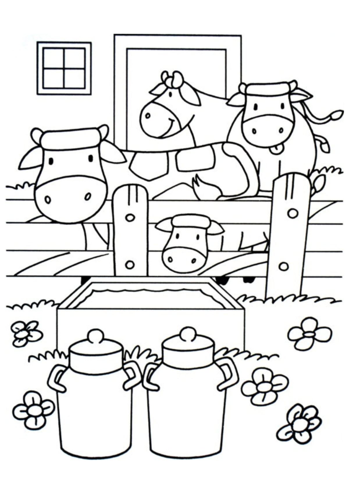 Desenho para Colorir Fazenda