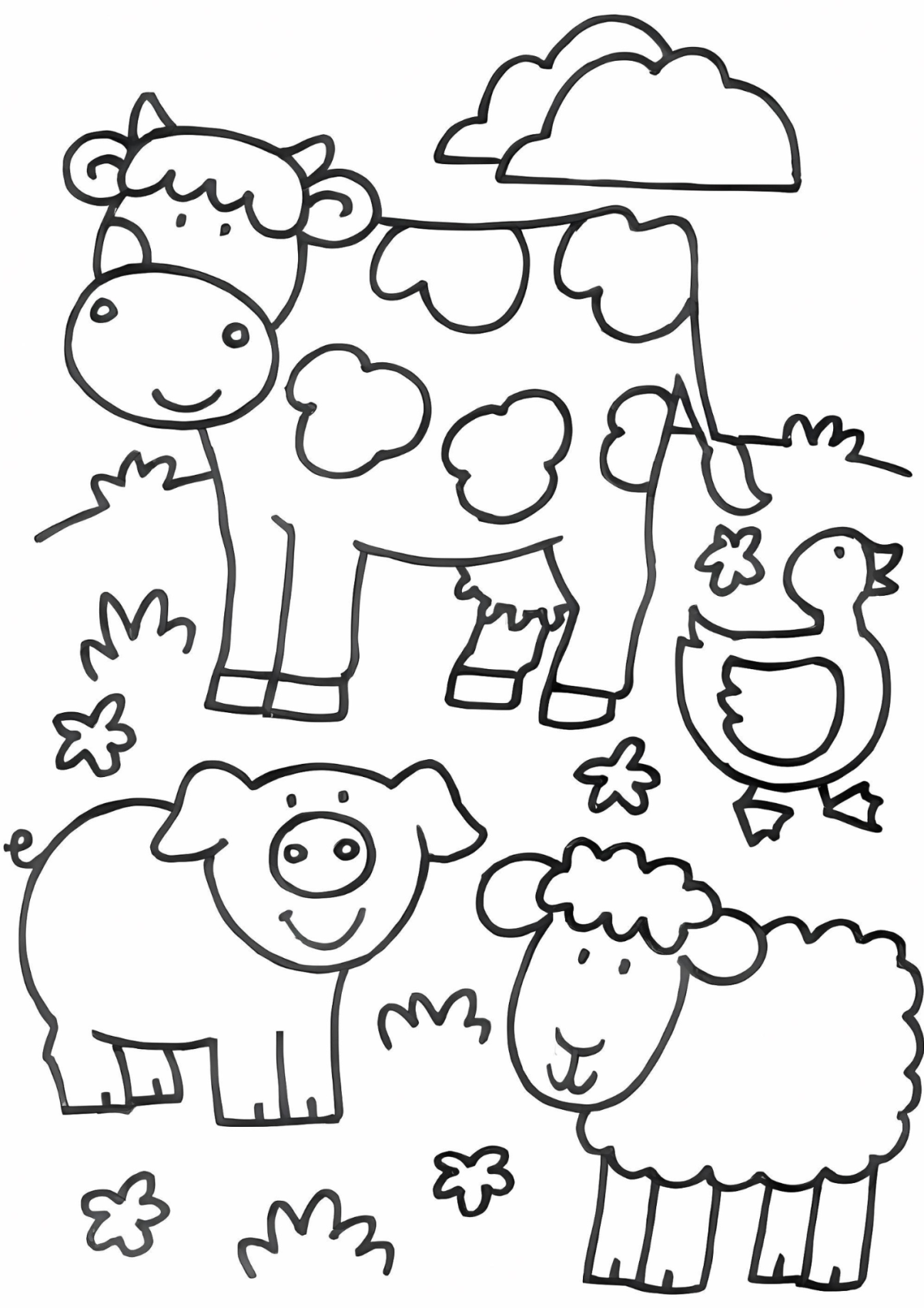 Desenho para Colorir Fazenda