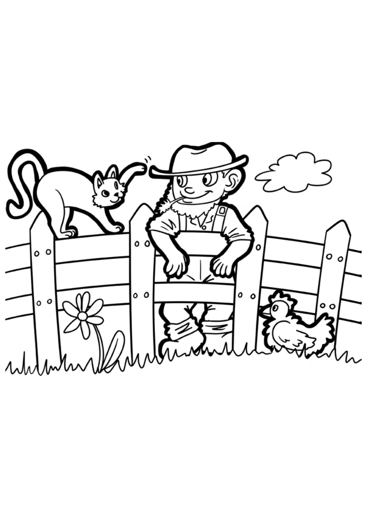 Desenho para Colorir Fazenda