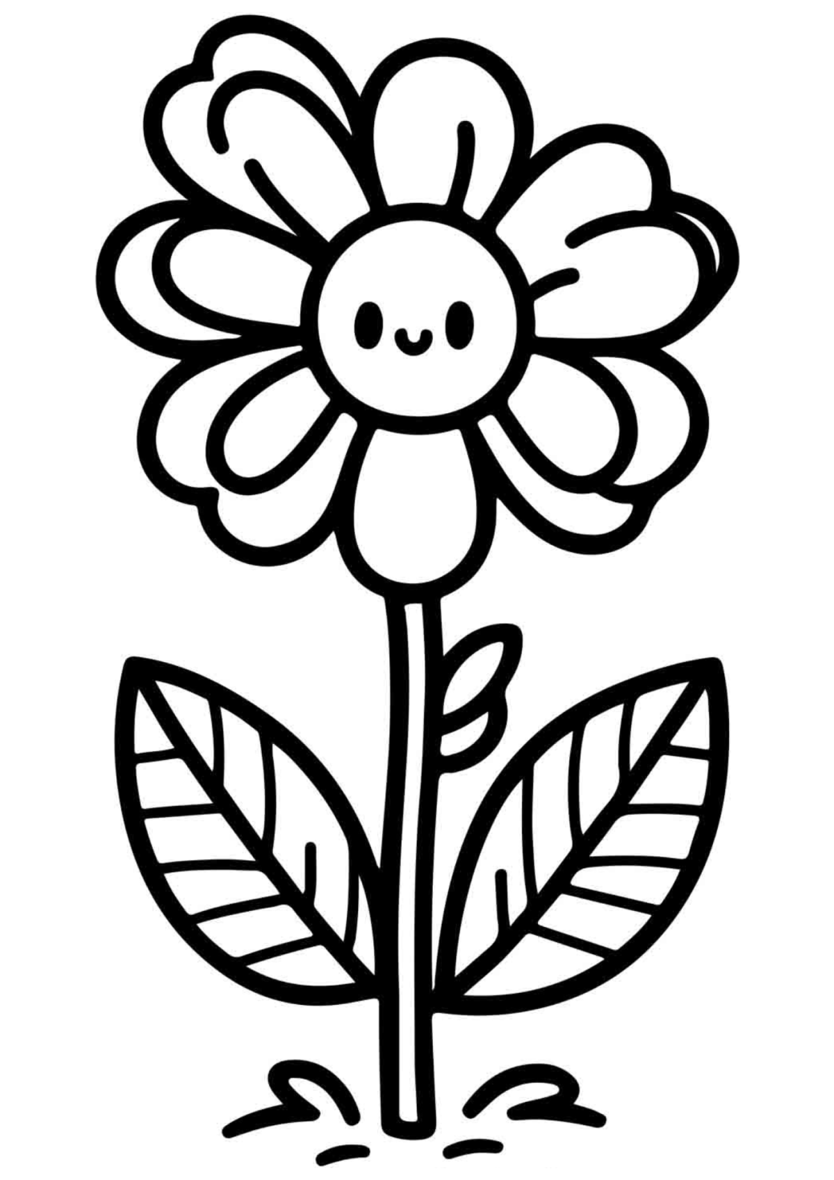Desenho para Colorir Flor