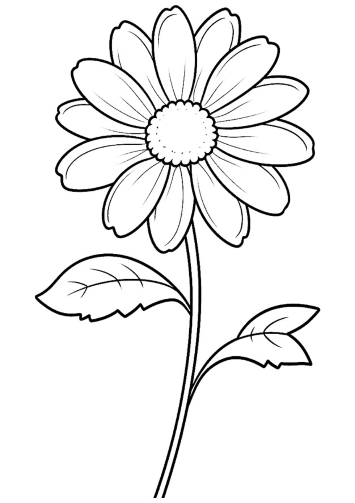 Desenho para Colorir Flor