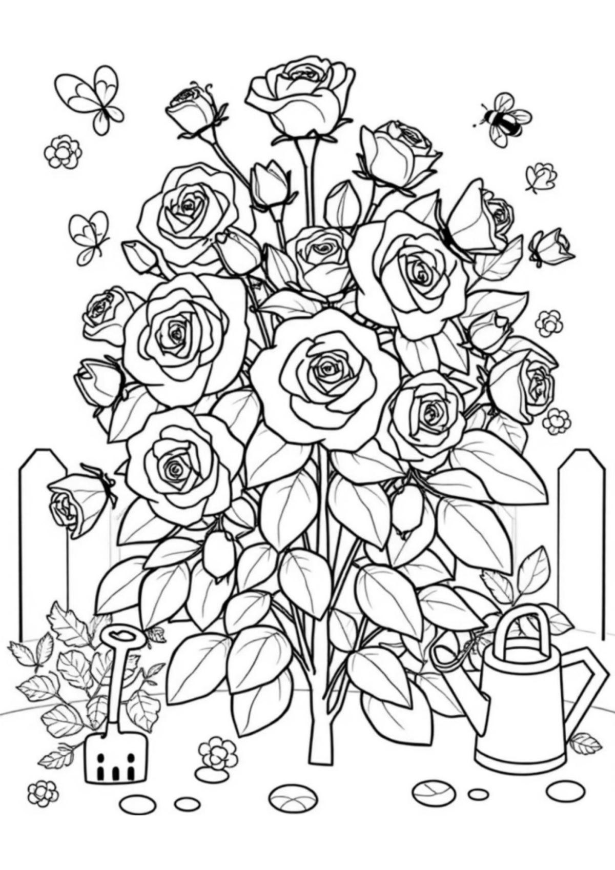 Desenho para Colorir Flor