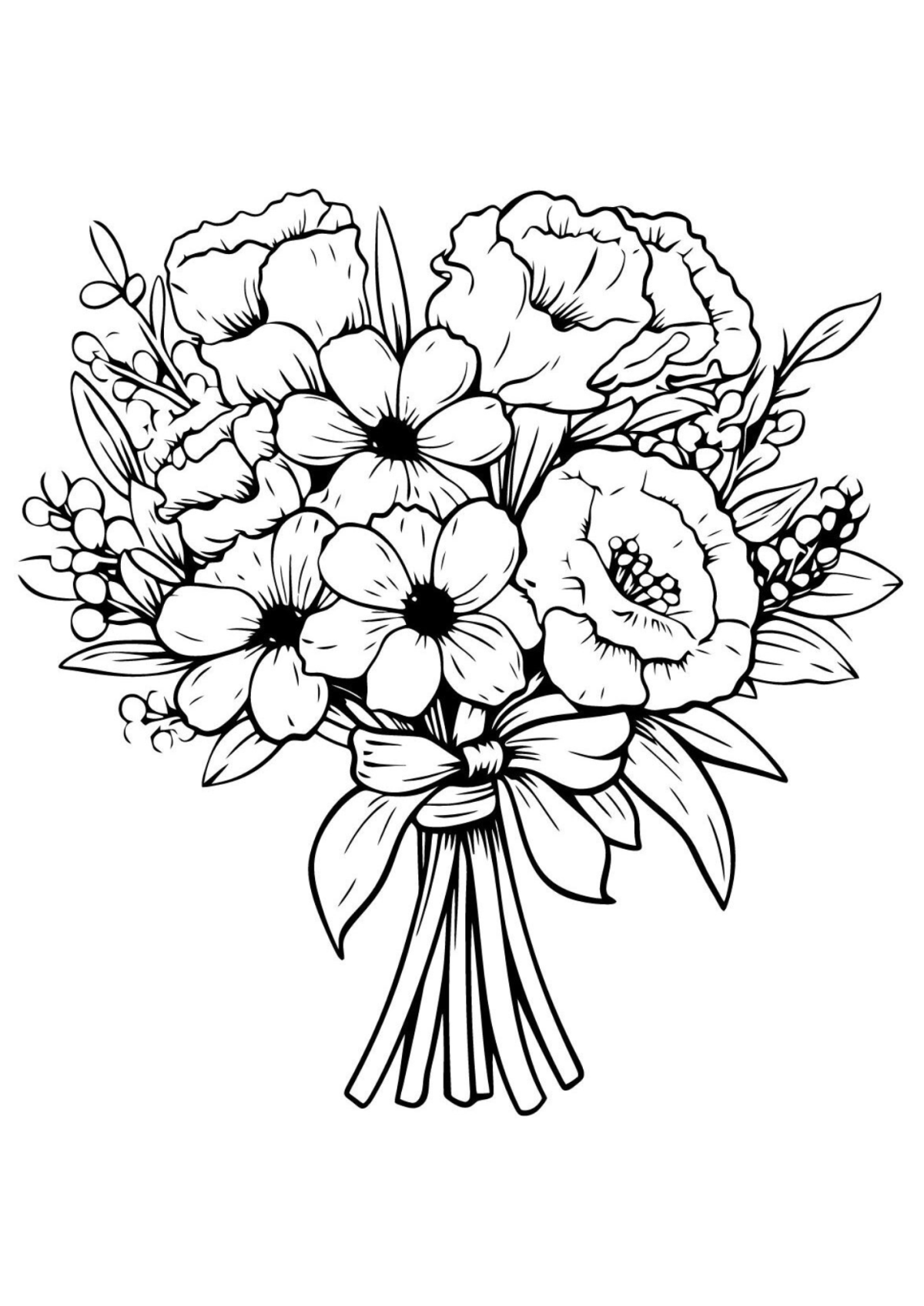 Desenho para Colorir Flor