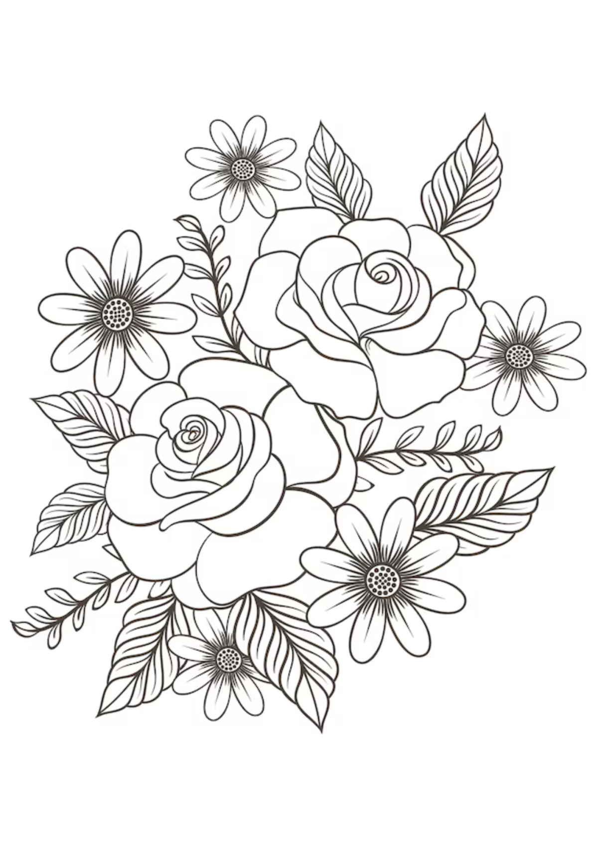 Desenho para Colorir Flor
