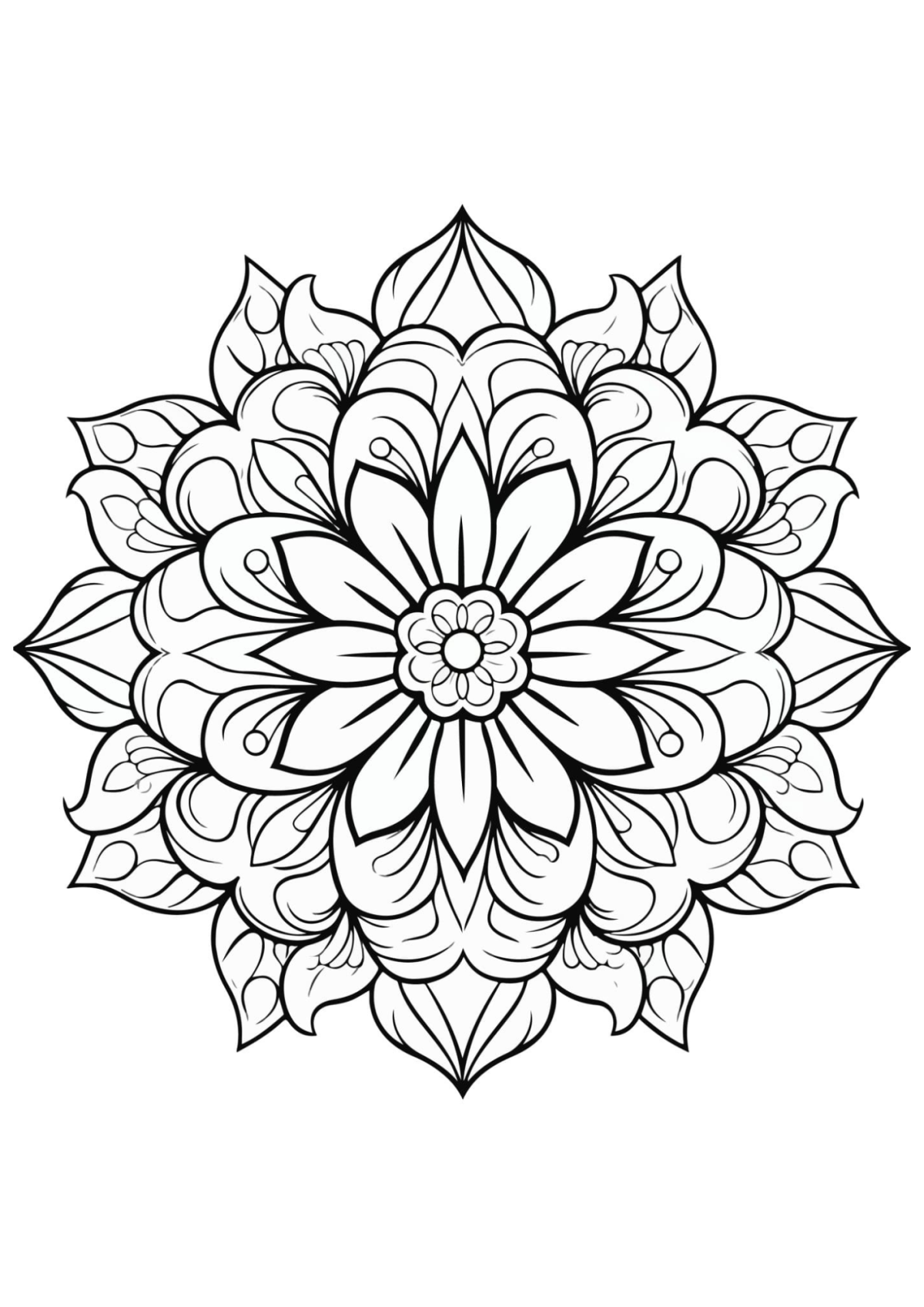Desenho para Colorir Flor