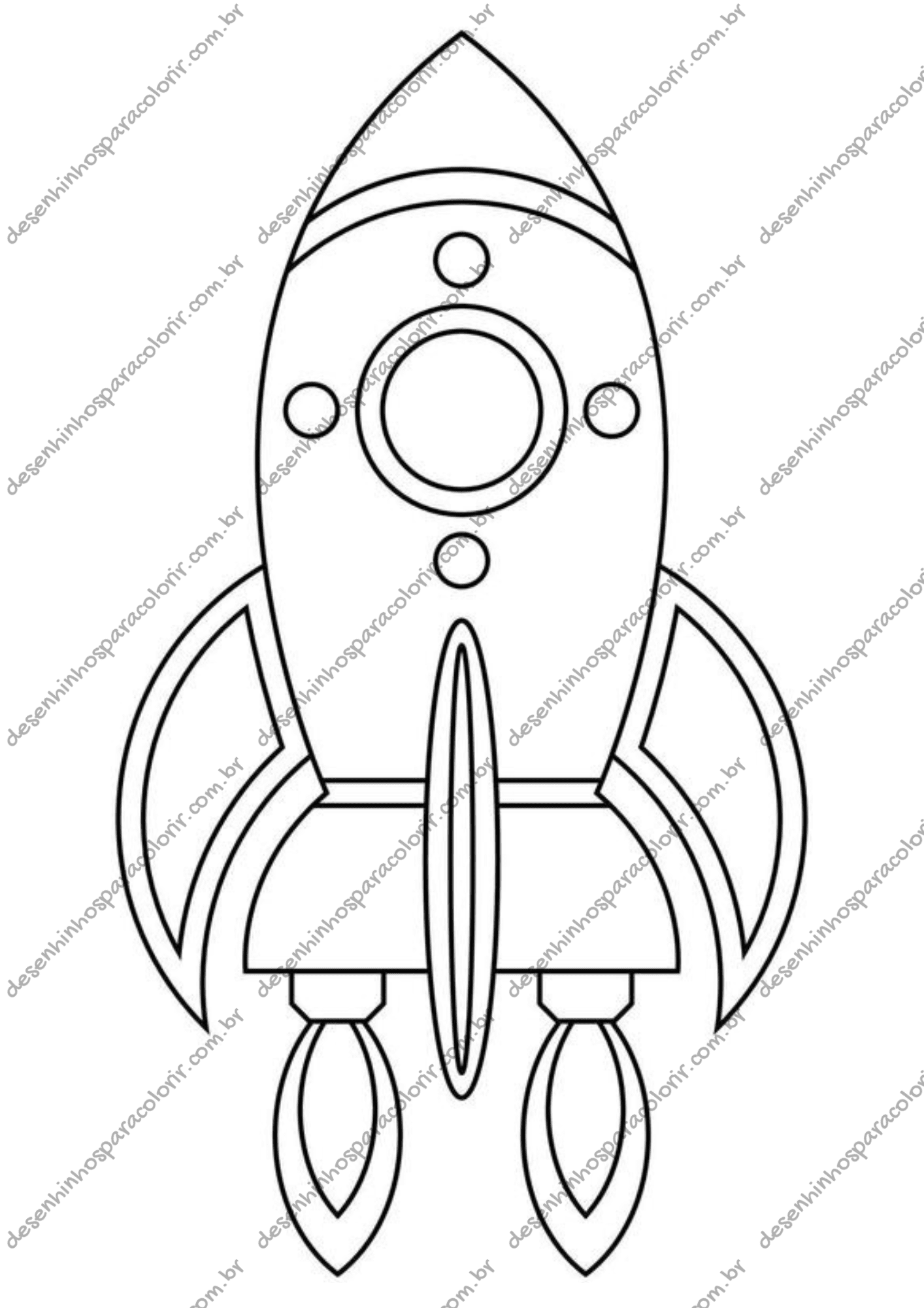 Desenho para Colorir Foguete Desenho para Colorir Foguete