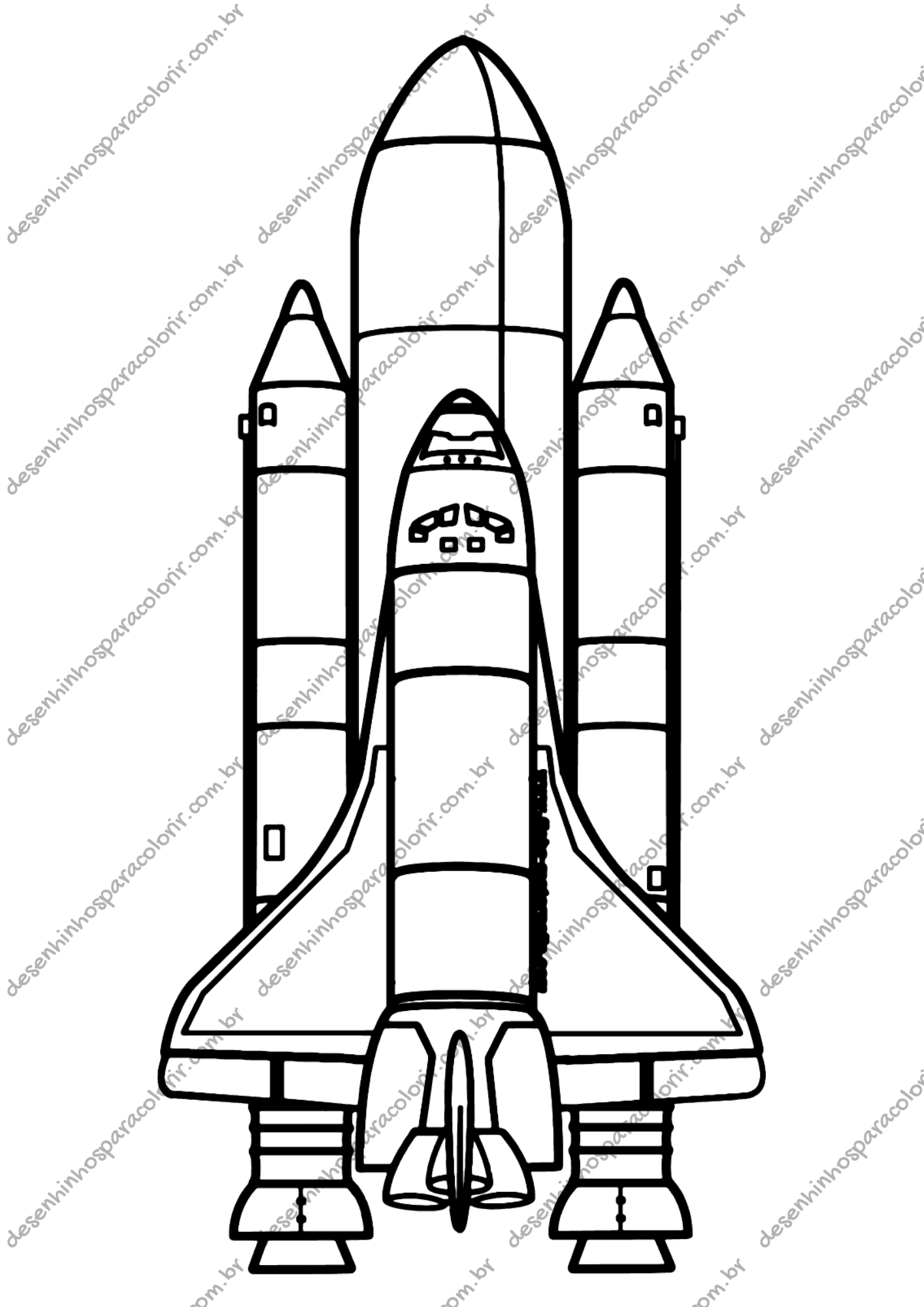 Desenho para Colorir Foguete Desenho para Colorir Foguete