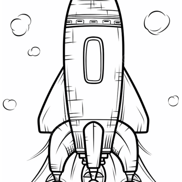 Desenho para Colorir Foguete